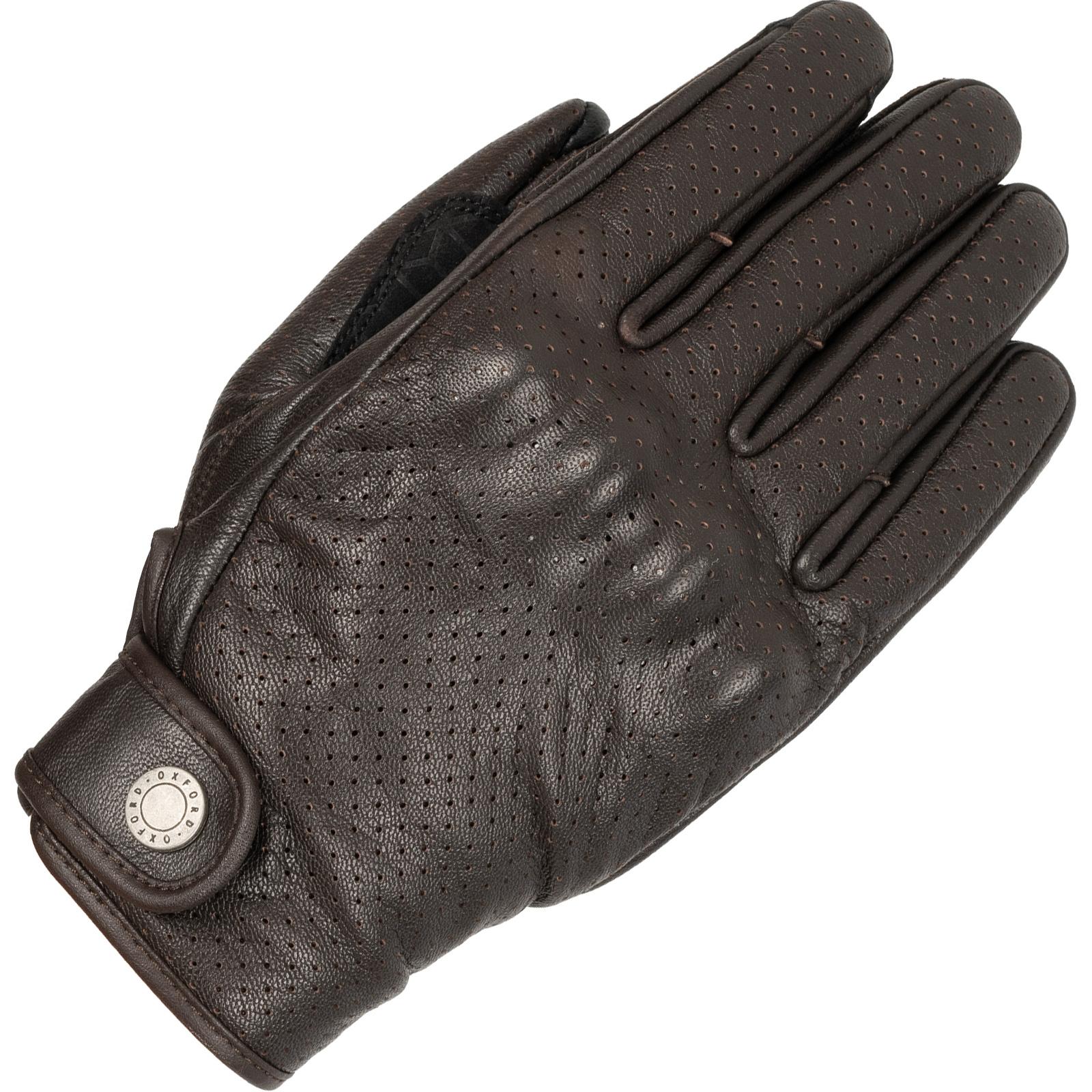 GM225002S - Oxford Henlow Air Leather Motorcycle Gloves S Brown