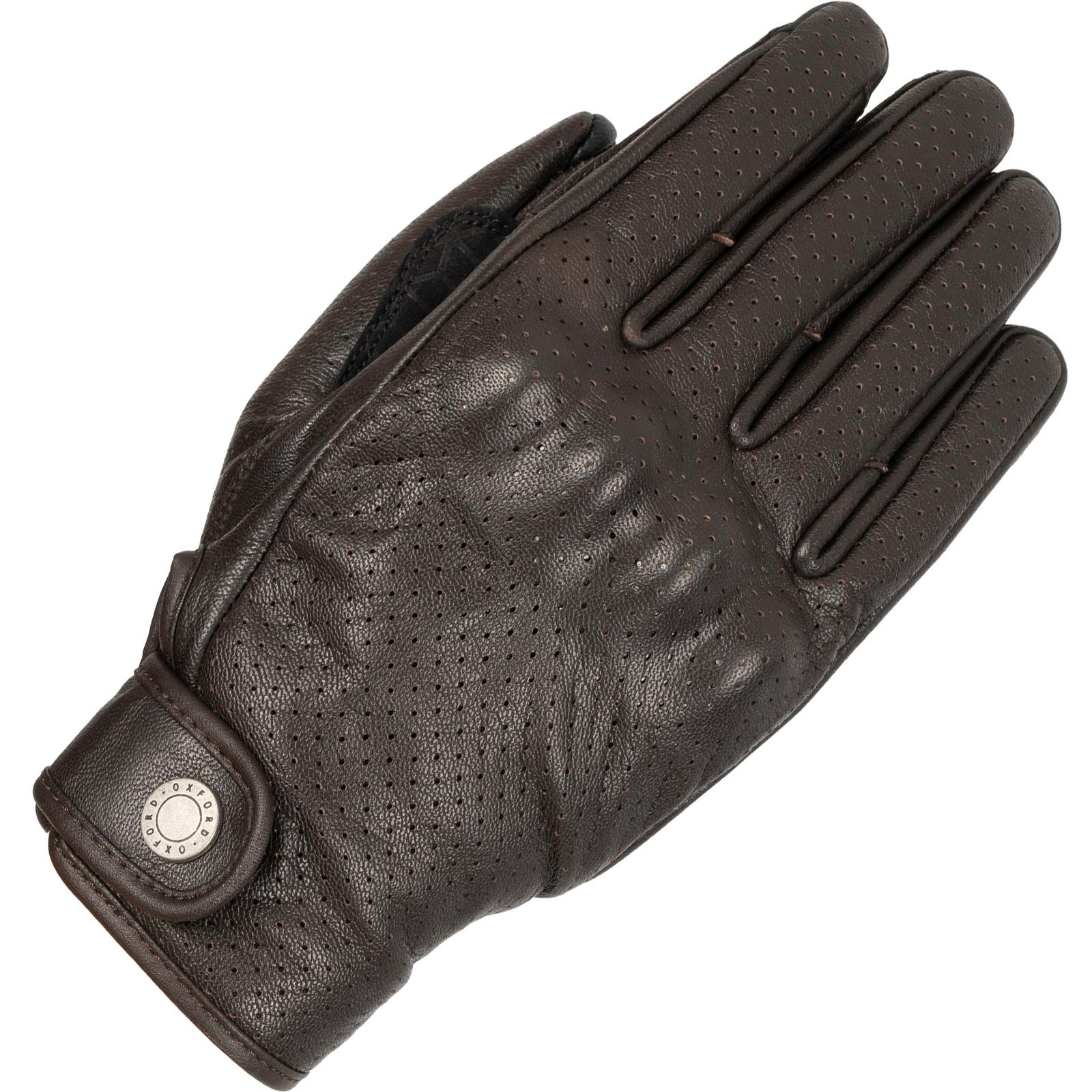 GW225002XS - Oxford Henlow Air Ladies Leather Motorcycle Gloves XS Brown