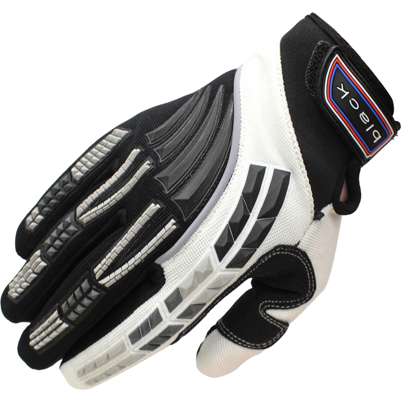 5234-1006 - Black Claw Motocross Gloves L White
