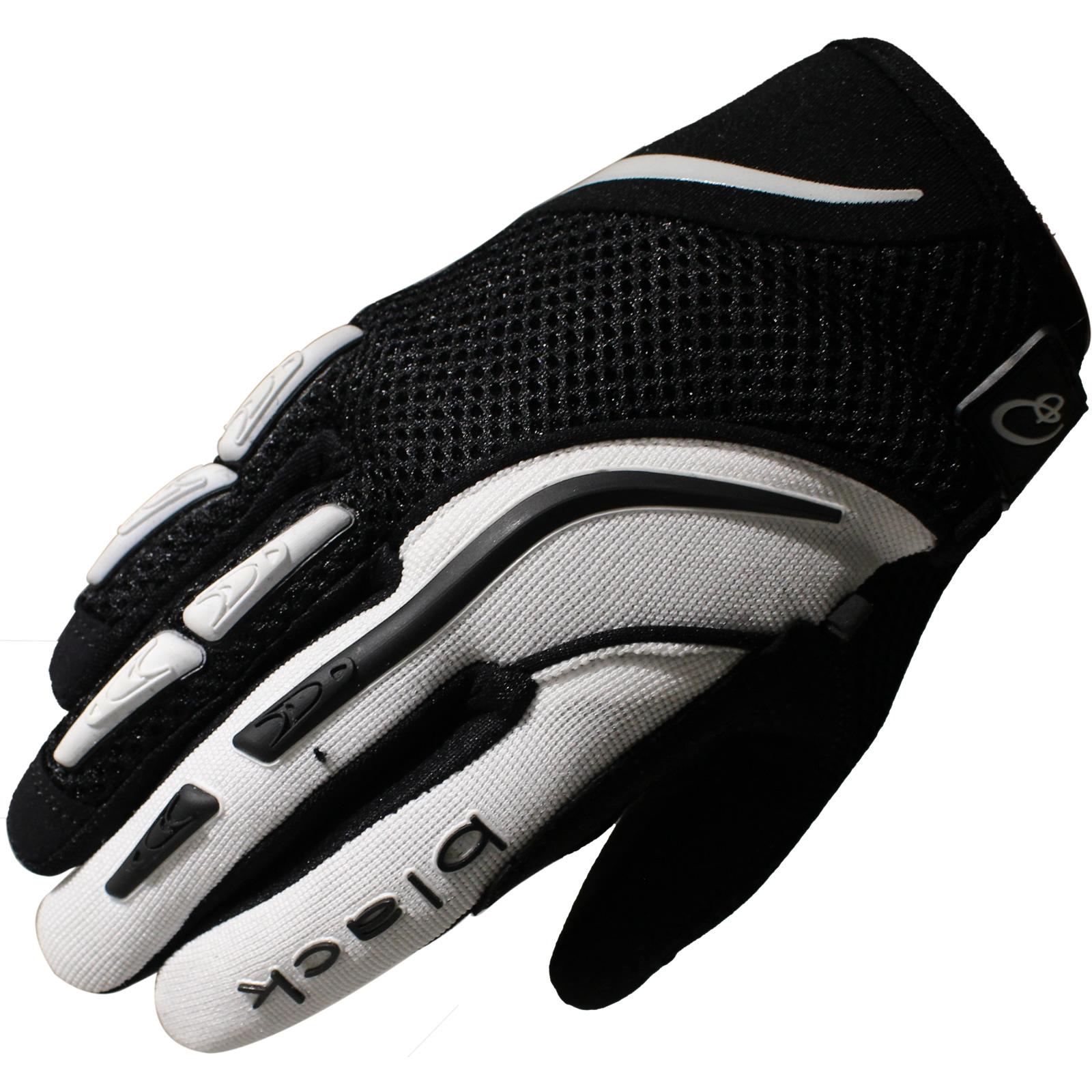 5236-1007 - Black Raw Motocross Gloves XL White