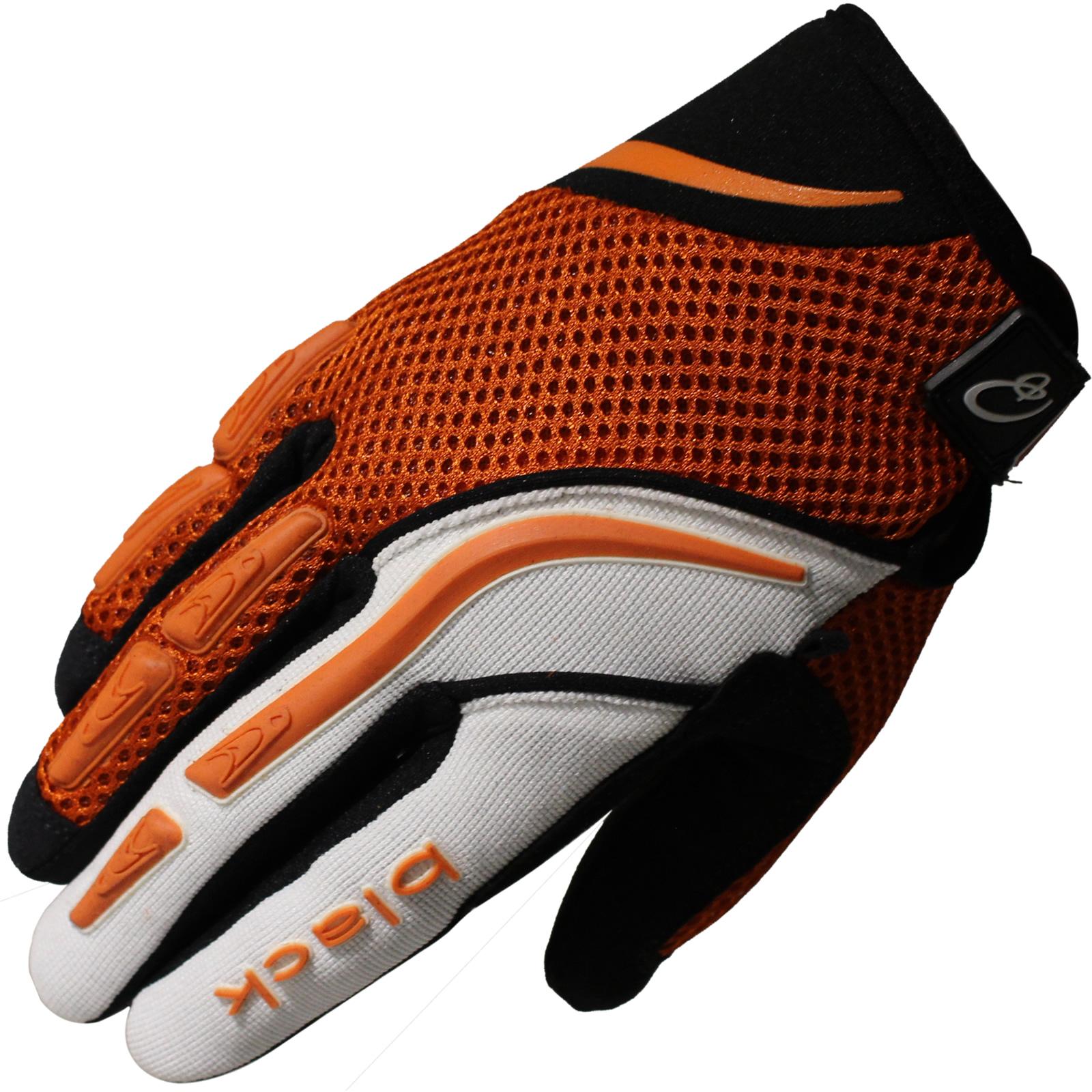 5236-1906 - Black Raw Motocross Gloves L Orange