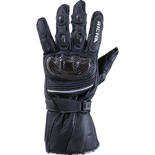 Richa Ravine Leather Motorcycle Gloves M Black
