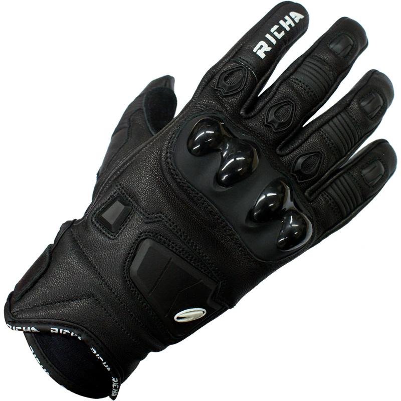 Richa Rock Motorcycle Racing Gloves L Black