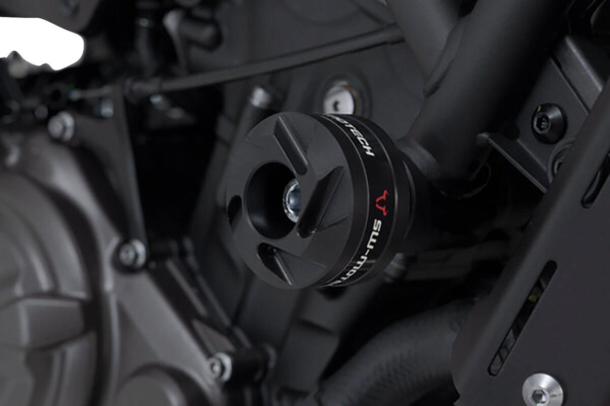 STP.06.642.10000/B - SW Motech Round Frame Sliders - Yamaha XSR 700 2016-2024 - Black/Silver
