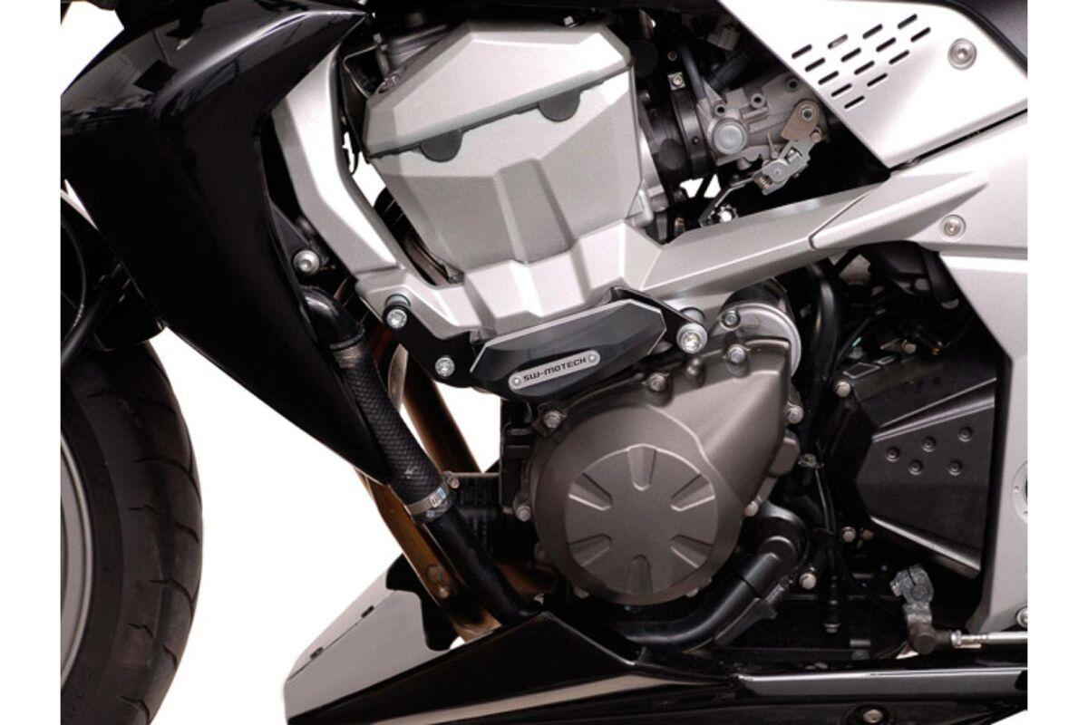 STP.08.590.10400/B - SW Motech Frame Sliders - Kawasaki Z 750 2007-2012 - Black/Silver