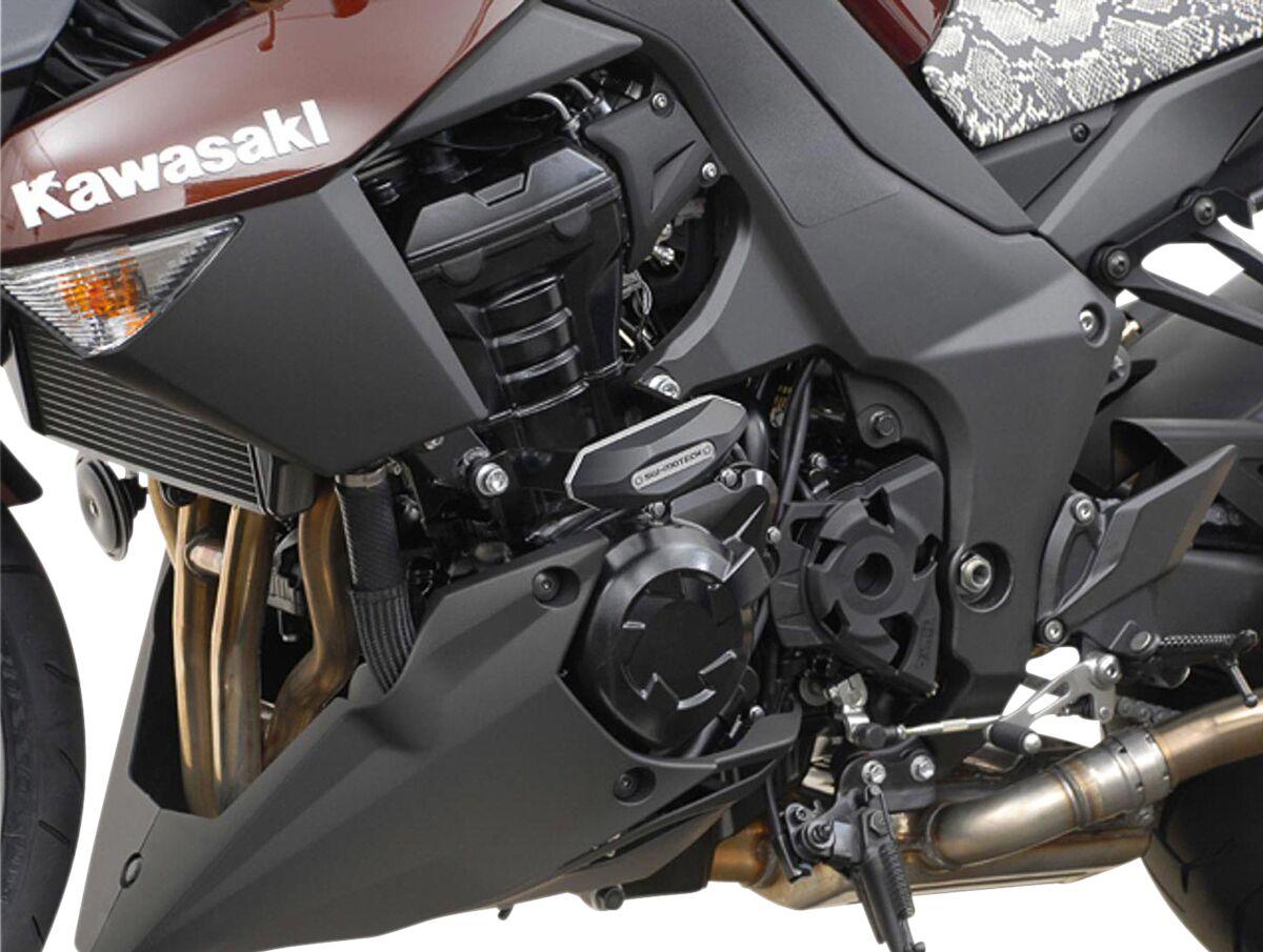 STP.08.590.10500/B - SW Motech Frame Sliders - Kawasaki Z 1000 2010-2020 - Black/Silver