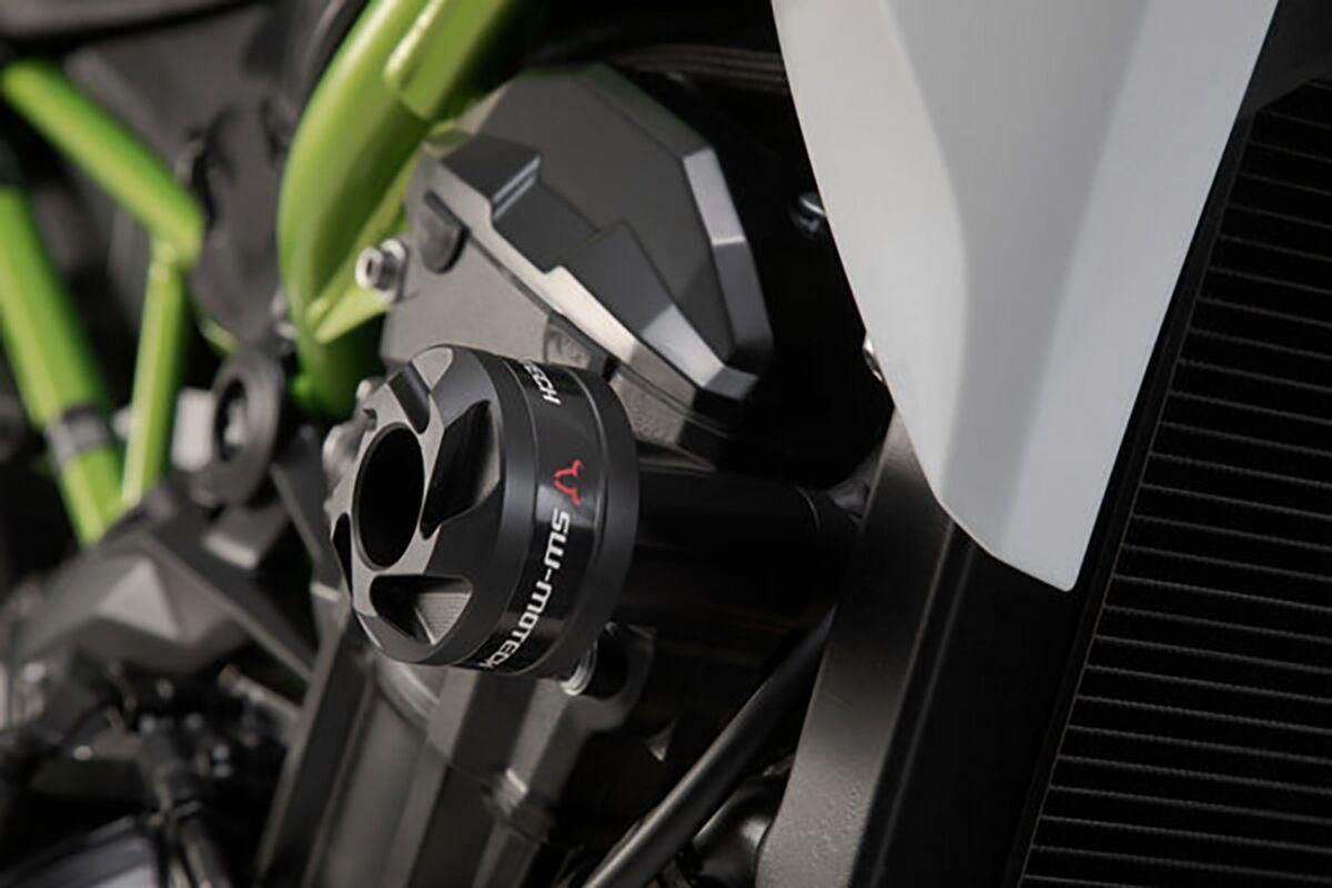 STP.08.868.10000/B - SW Motech Frame Sliders - Kawasaki Z 900 RS 2018-2024 - Black/Silver