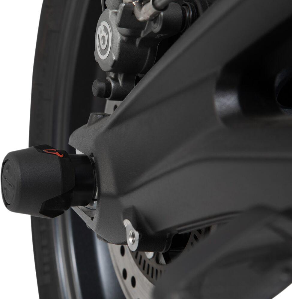 STP.06.176.10601/B - SW Motech Rear Axle Slider Set For Yamaha YZF-R1 1000 2015-2024 - Black