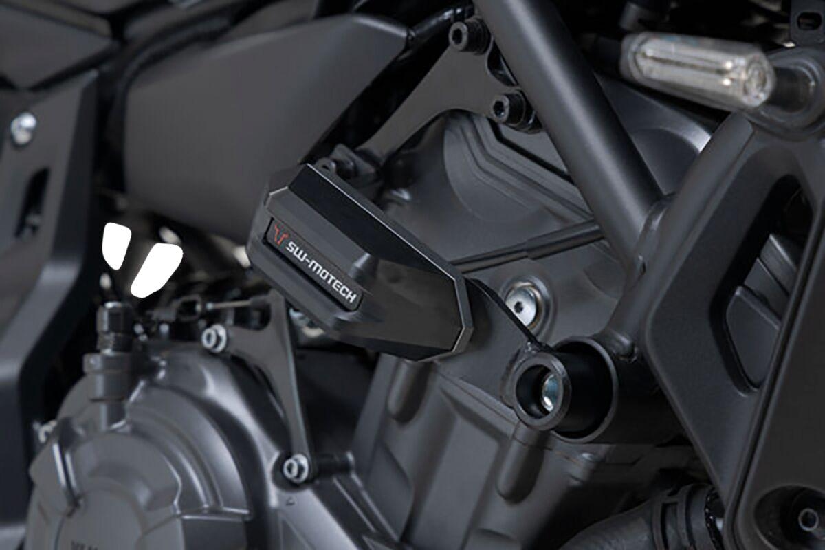 STP.06.590.11101/B - SW Motech Frame Sliders - Yamaha MT-07 GT 2021-2024 - Black/Silver
