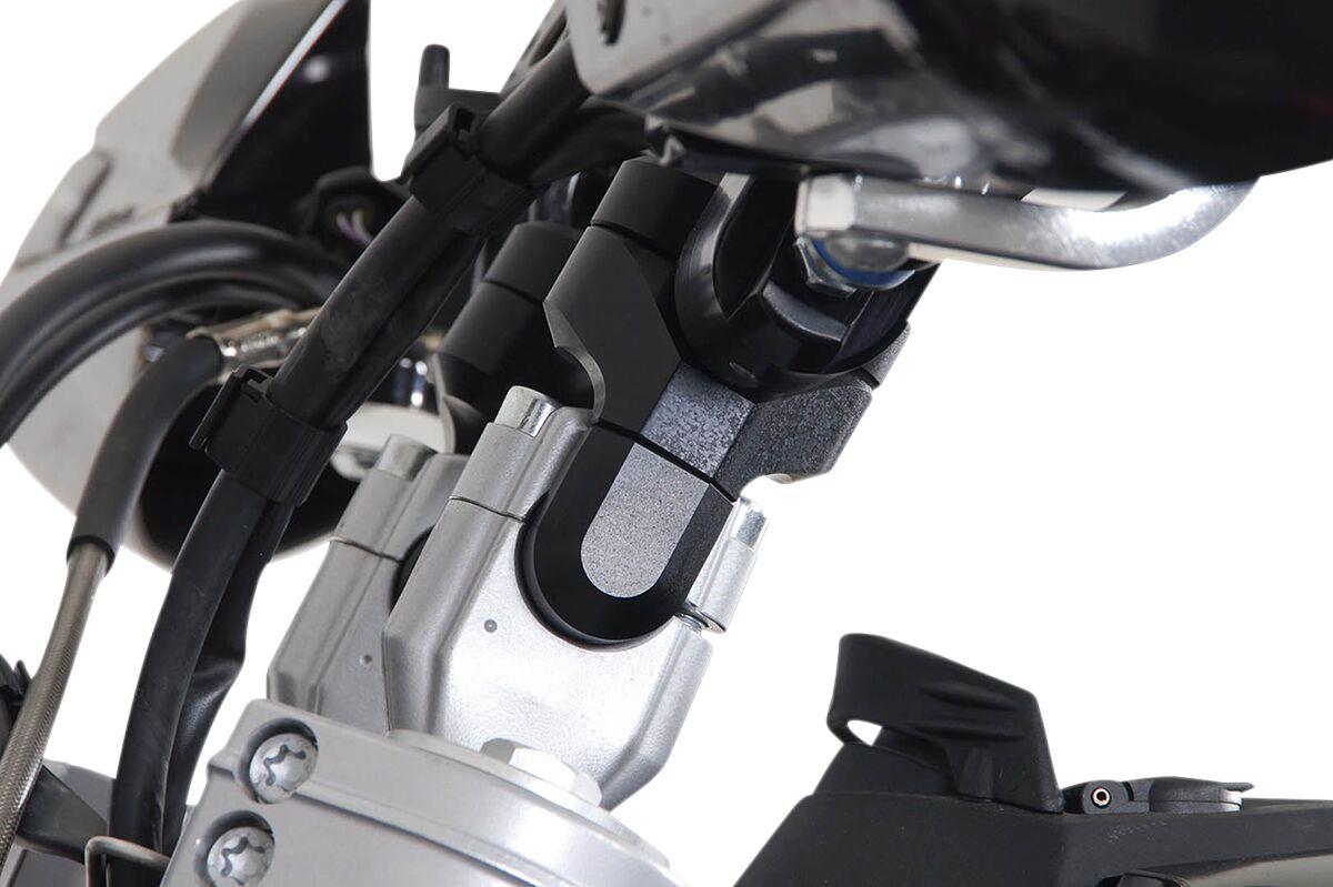 LEH.00.039.171/B - SW Motech Variable Bar Back Handlebar Riser Kit - BMW G 650 X-Moto 2007-2009 - Black