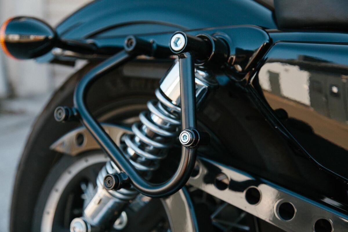 HTA.18.768.10001 - SW Motech SLC Left Side Pannier Carrier - Harley Davidson XL 883 R 2004-2015 - Black
