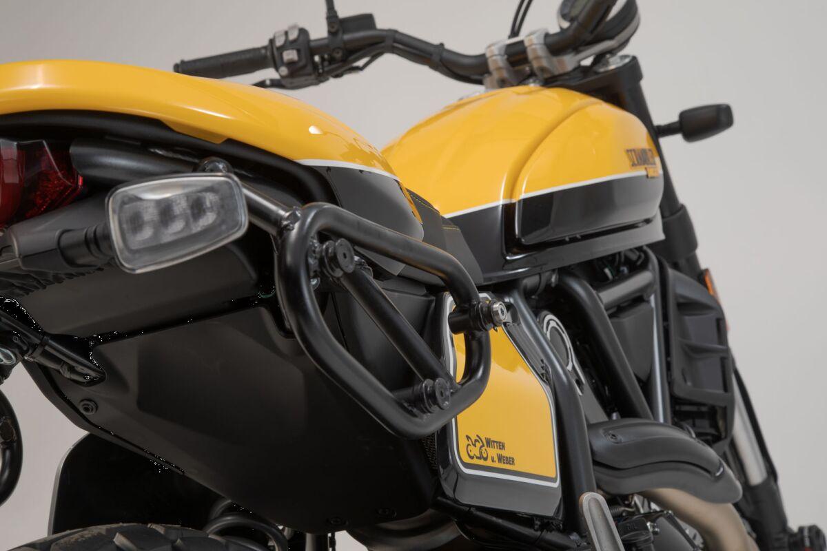 HTA.22.916.11000 - SW Motech SLC Right Side Pannier Carrier - Ducati Scrambler 803 2017-2024 - Black