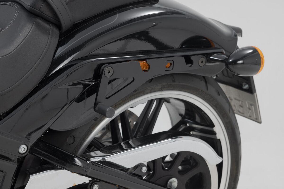 HTA.18.682.11500 - SW Motech SLH Side Pannier Carrier For Harley Davidson FLFB 1750 2018-2020 Left - Black