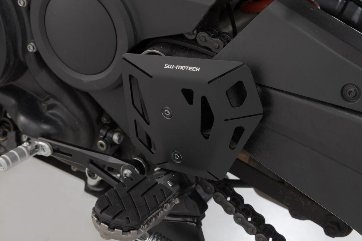 SCT.18.911.10100/B - SW Motech Heel Guard - Harley Davidson RA 1250S Pan America 2021-2024 - Anodised/Black