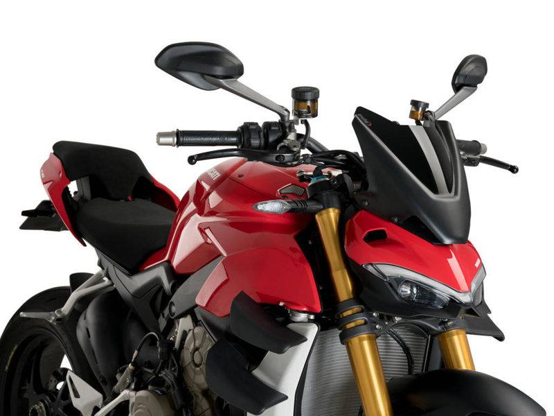 20467N - Puig New Generation Sport Screen For Ducati Streetfighter V2 2022-2024 - Black