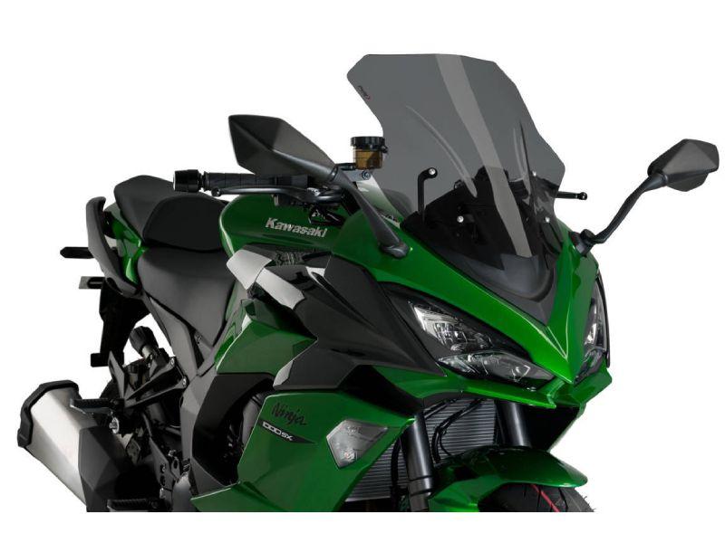 20471F - Puig Racing Screen For Kawasaki Ninja 1000 SX 2020-2024 - Dark Smoke