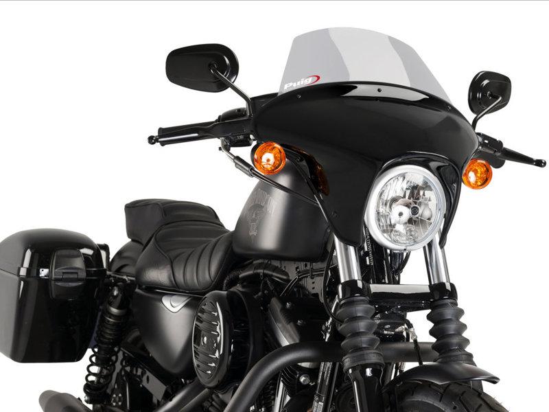 21054H - Puig Batwing Touring Screen For Harley Davidson Sportster 883 Iron XL883N 2009-2022 - Light Smoke