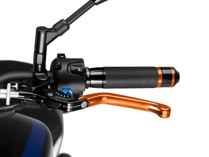 210TA - Puig Folding V3 Clutch Lever For Ducati 1098 2007-2008 - Orange With Blue Selector