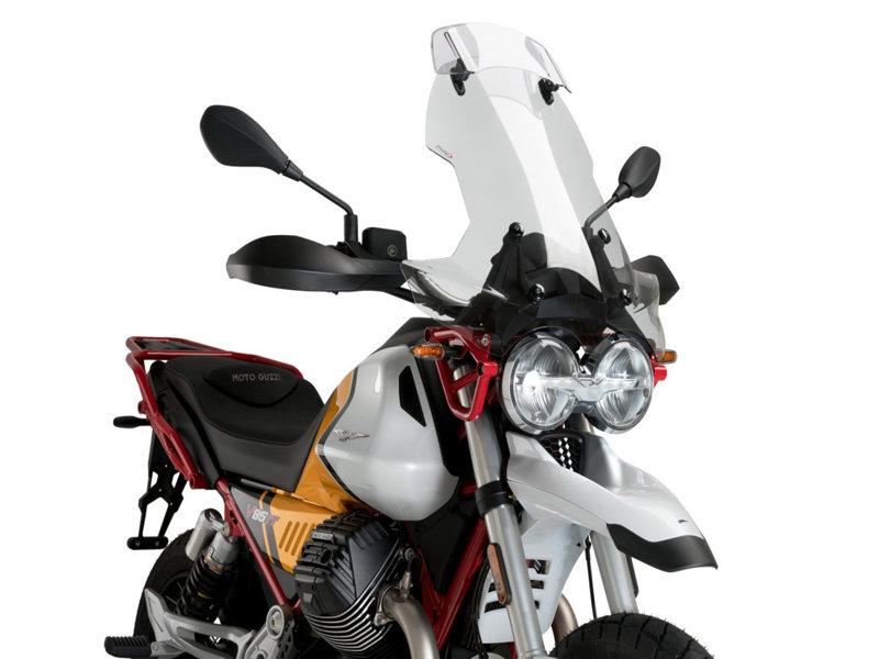 Puig Clear 21442W - Touring Screen With Extender For Moto Guzzi V85 Evocative Graphics 2021-2023