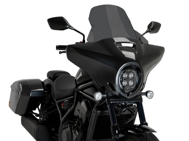 21545F - Puig Batwing Touring Screen For Honda CMX1100T Rebel 2023-2025 - Dark Smoke