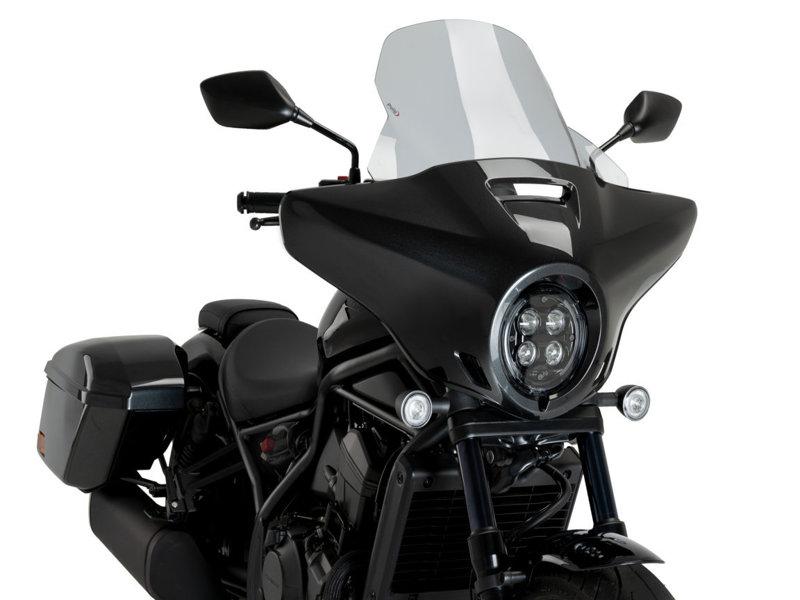 21545H - Puig Batwing Touring Screen For Honda CMX1100T Rebel 2023-2025 - Light Smoke