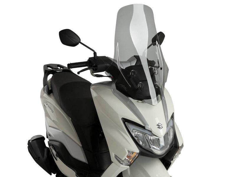 21926H - Puig V-Tech Line Touring Screen For Suzuki Burgman Street 125 EX 2023-2025 - Light Smoke