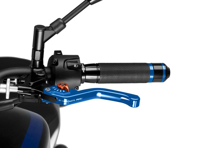 230AT - Puig Short V3 Clutch Lever For Ducati 1098 2007-2008 - Blue With Orange Selector