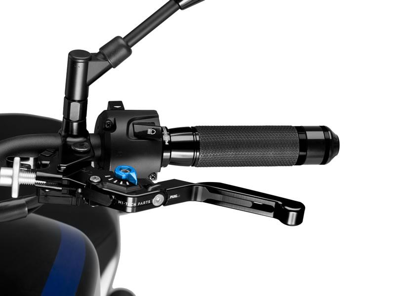 24NNA - Puig Extendable Folding V3 Clutch Lever For Ducati 1098 2007-2008 - Black Extender With Blue Selector
