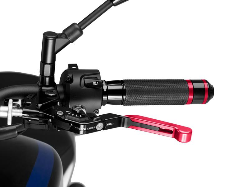 24RNN - Puig Extendable Folding V3 Clutch Lever For Ducati 1098 2007-2008 - Red Extender With Black Selector