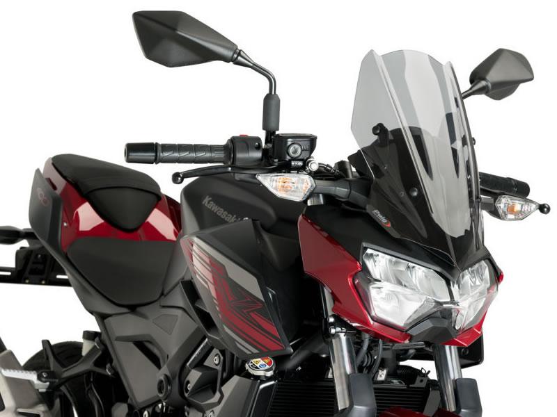 3548H - Puig New Generation Sport Screen For Kawasaki Z400 2019-2024 - Light Smoke