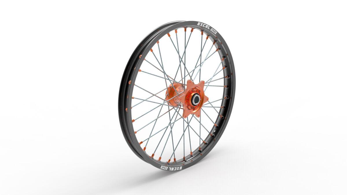 40.207.0.AR - Kite Sport MX 21" Front Wheel - KTM SXF505 Racing 2007-2008 - Black/Orange/Silver