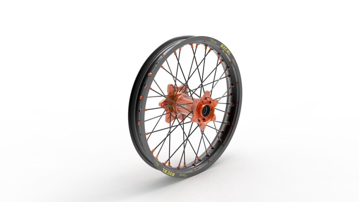 20.709.1.AR - Kite Elite MX 16" Rear Wheel - KTM SX85 2006-2020 - Black/Orange