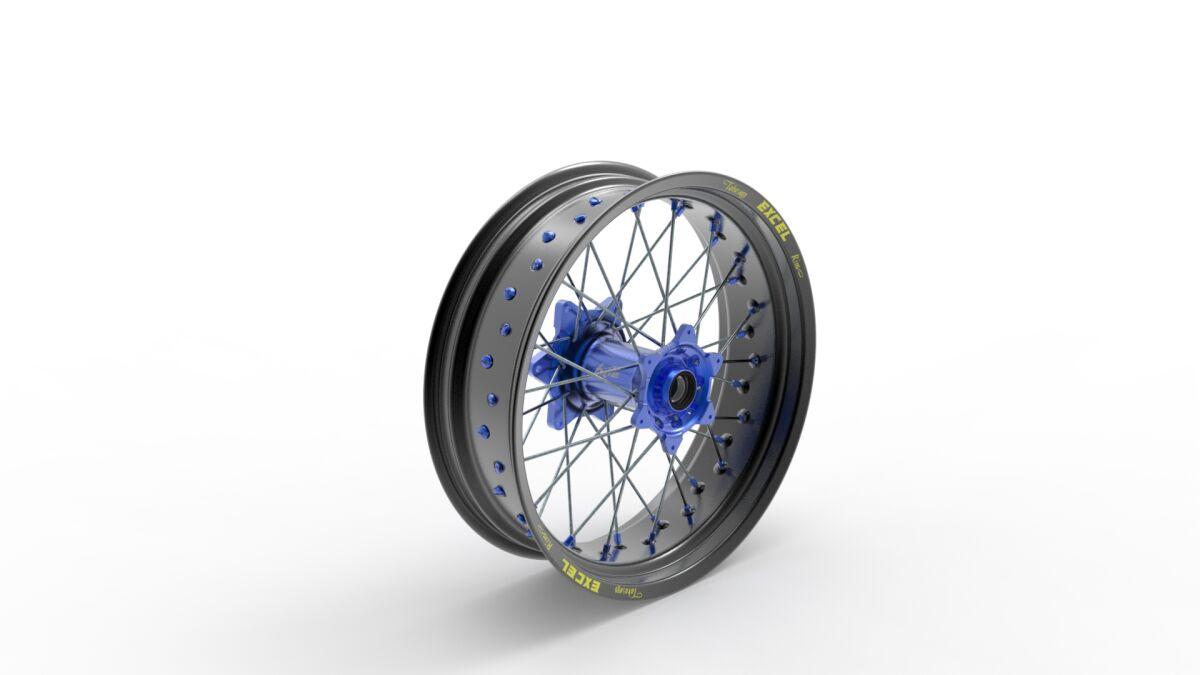 20.235.0.BL - Kite Elite SM 17" Rear Wheel - KTM SXF450 2013-2022 - Black/Blue/Silver