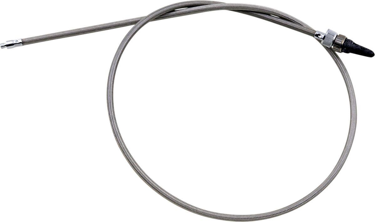 66-0135 - Motion Pro Armor Coat Braided Stainless Steel Speedometer Cable For Harley Davidson XLS 1000 1984-1985 - Chrome