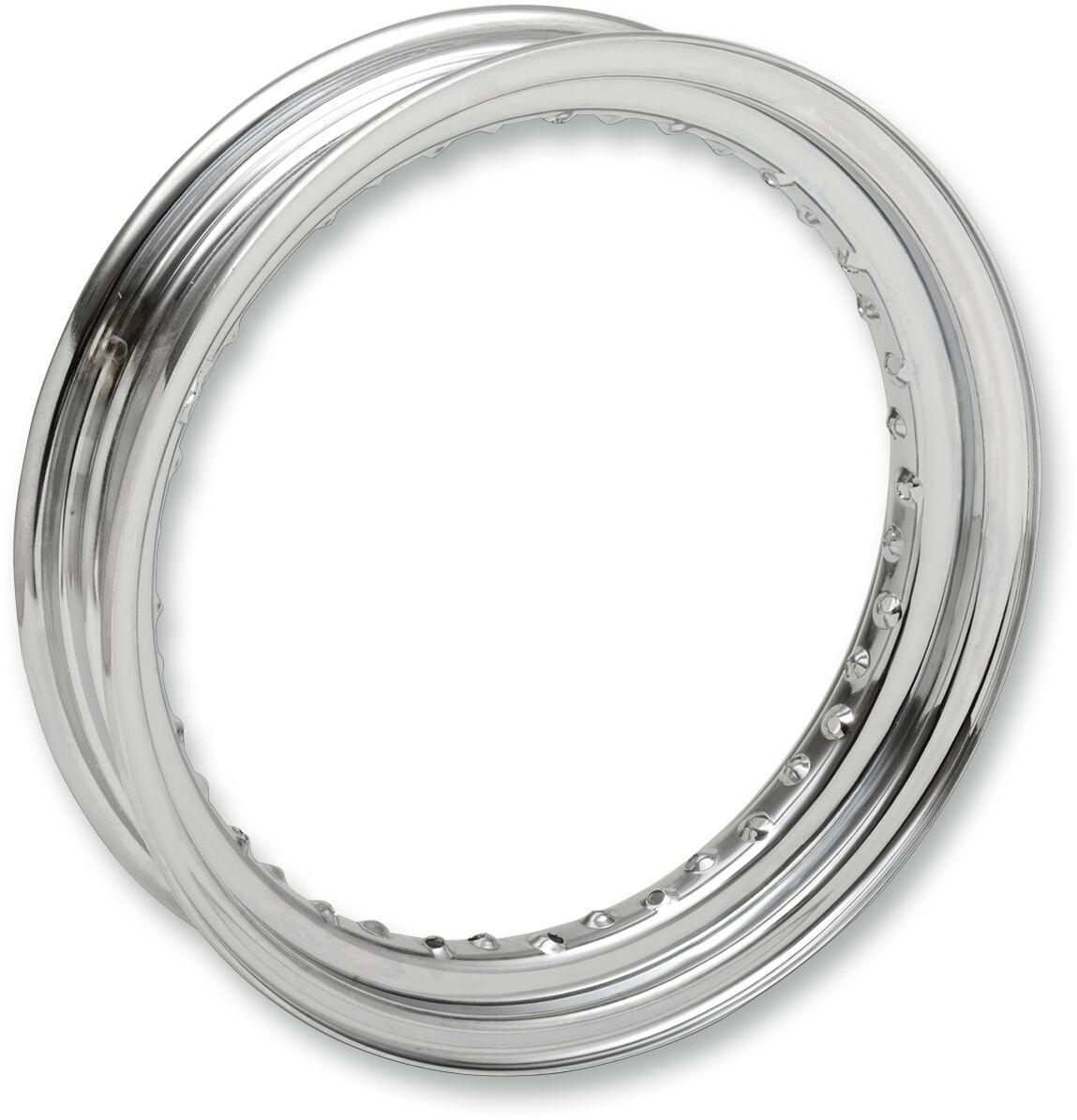11223 - Drag Specialties 16" Chrome Steel SRV Rim For Harley Davidson FL 1200 1970-1972 16x3 - Silver