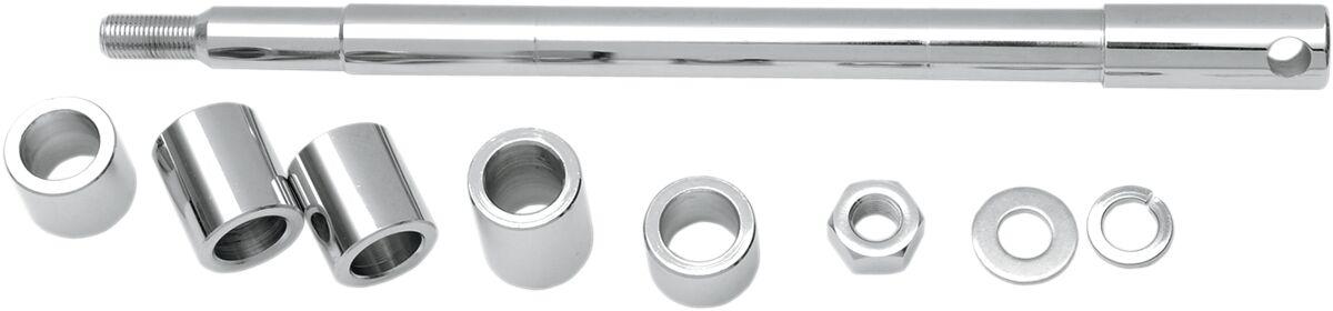 16-0250-BC - Drag Specialties Front Axle Kit For Harley Davidson FLST 1340 1987-1990 Front - Chrome/Silver