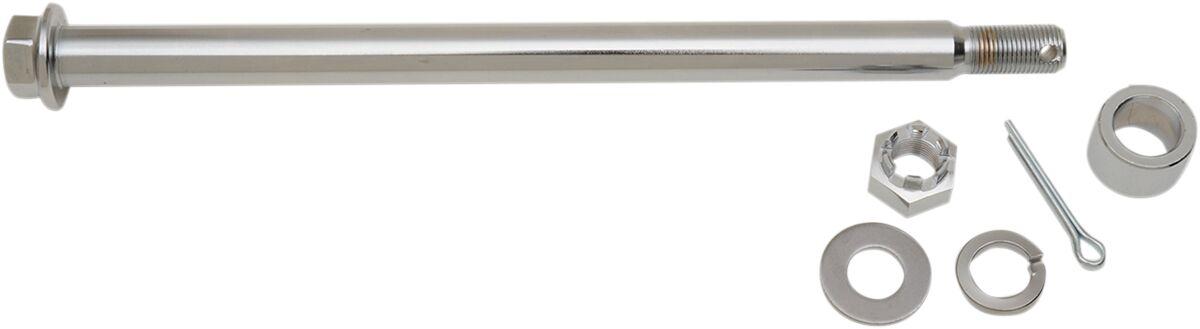 16-0269-BC - Drag Specialties Rear Axle Kit For Harley Davidson FL 1200 1973-1977 Rear - Chrome/Silver