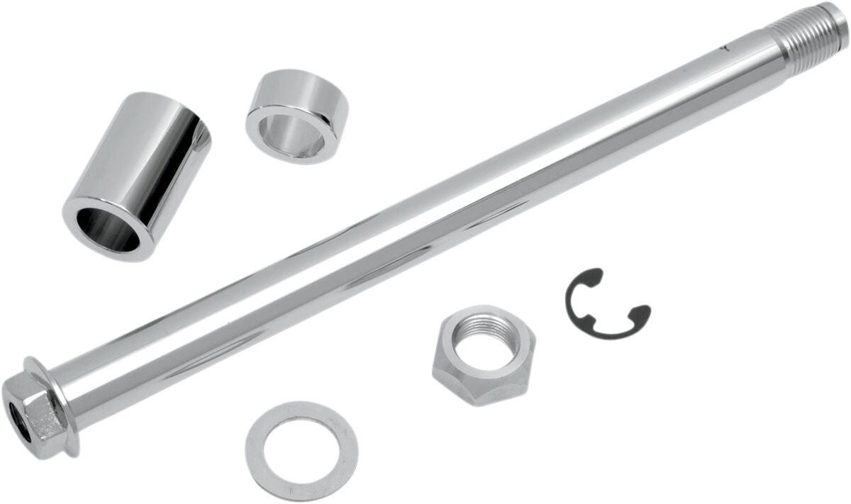 W16-0337 - Drag Specialties Rear Axle Kit For Harley Davidson FLD 1690 2012-2013 Rear - Chrome/Silver