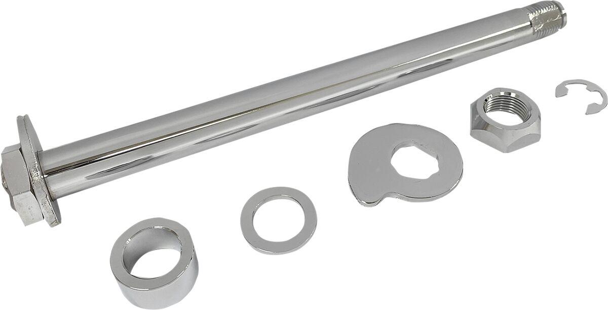W16-0350 - Drag Specialties Rear Axle Kit For Harley Davidson FLHR 1584 2008 - Chrome/Silver