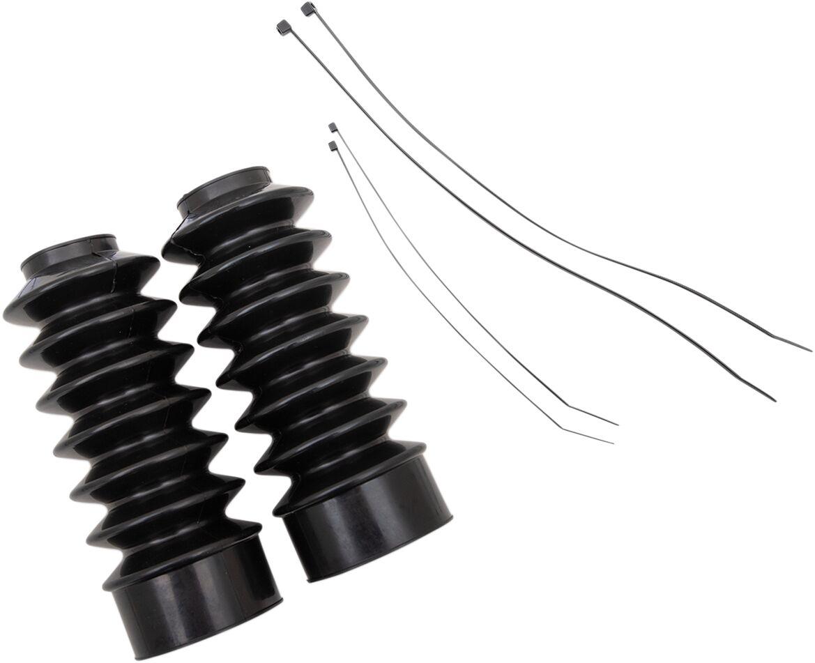 C23-0219 - Drag Specialties Fork Boots For Harley Davidson FXD 1340 1995-1998 39mm x 177.8mm - Black