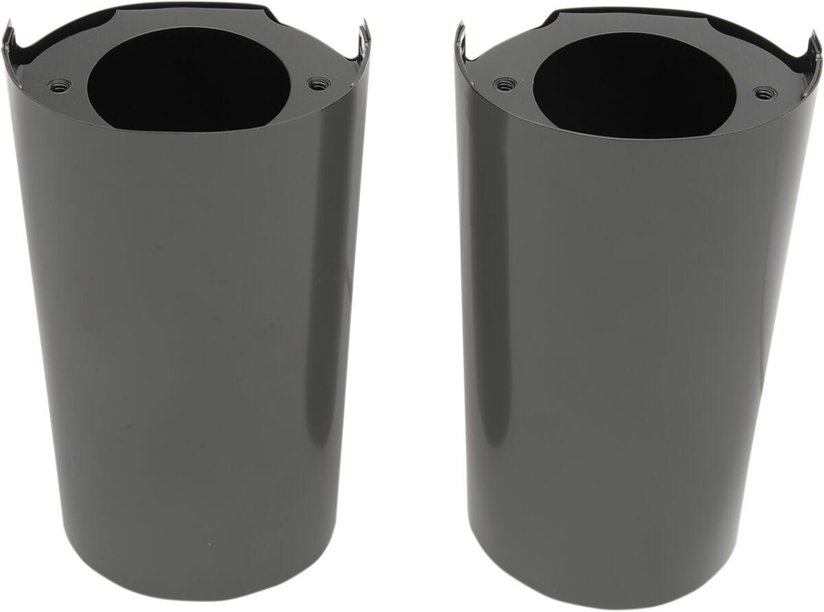 77485B - Drag Specialties Fork Slider Covers For Harley Davidson FLHR 1690 2014-2015 - Black/Smooth