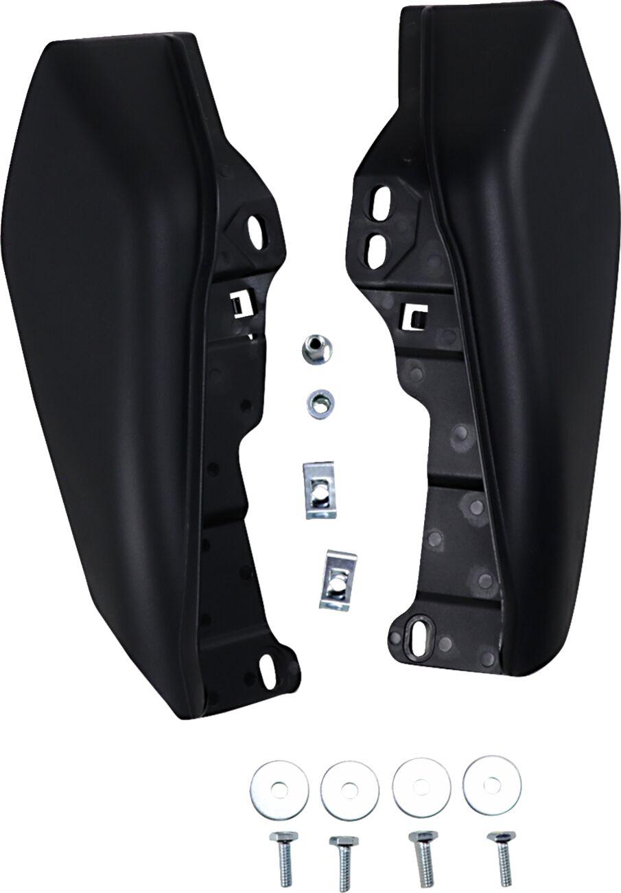 090527 - Drag Specialties Frame Mounted Heat Deflectors For Harley Davidson FLHR 1750 2017-2019 - Black