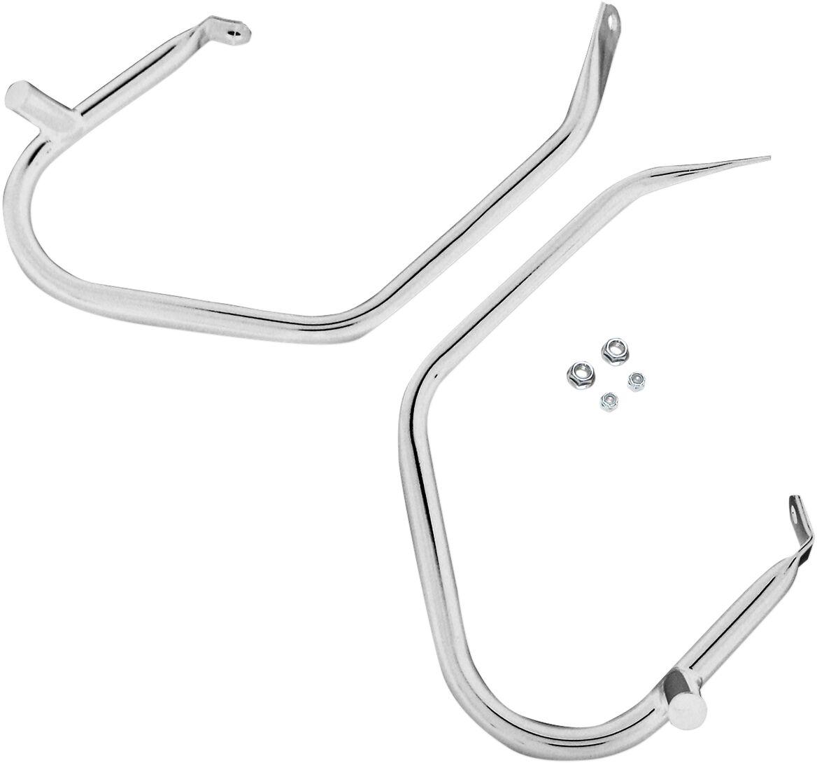 21040 - Drag Specialties Low-Profile Saddlebag Guards For Harley Davidson FLHR 1340 1997-1998 - Chrome