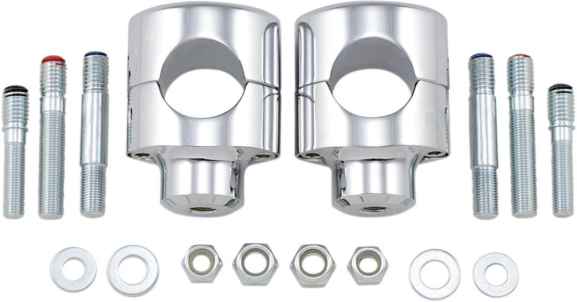 0602-0465 - Drag Specialties Big Buffalo Handlebar Riser 38.1 mm Rise - Chrome