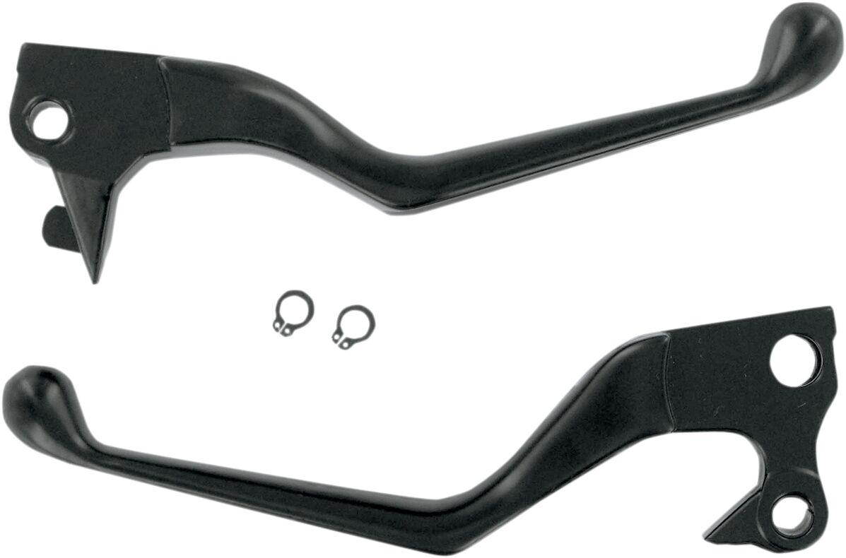 H07-0575-BLK - Drag Specialties Wide Blade Lever Set For Harley Davidson XL 1200 C 2004-2013 - Black