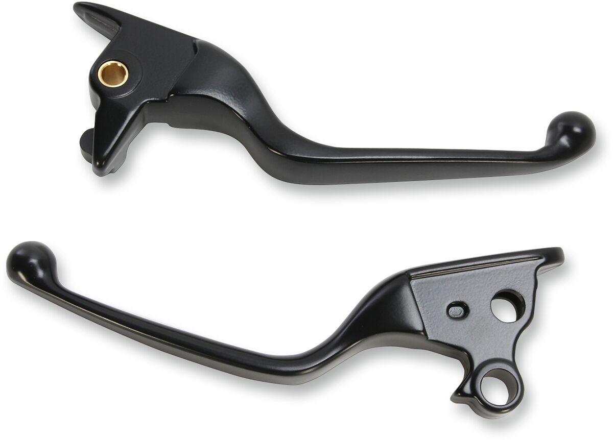 H07-0593MB - Drag Specialties Wide Blade Lever Set For Harley Davidson FLFBS 1868 2021-2023 - Black