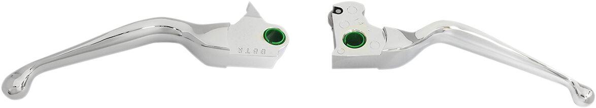 H07-0596 - Drag Specialties Wide Blade Lever Set For Harley Davidson FLHTCUTG 1690 2014-2016 - Chrome