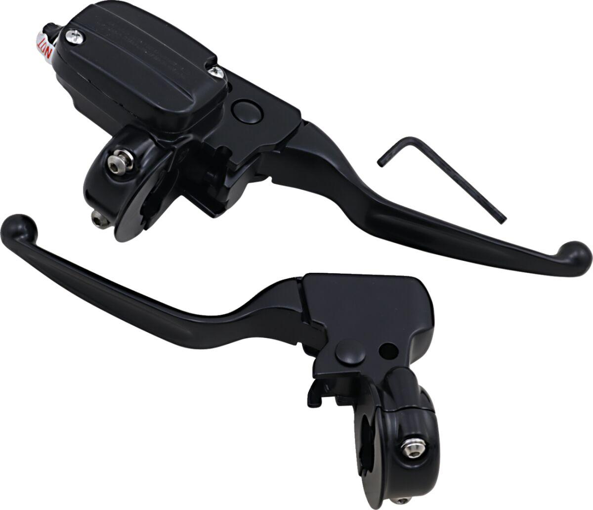 H07-0786MB-A - Drag Specialties Handlebar Control Kit For Harley Davidson FLHR 1340 1996-1998 - Black