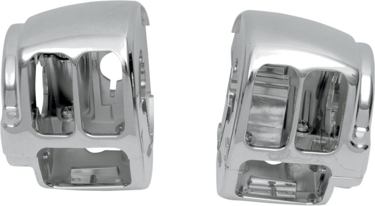H07-0771A-LB - Drag Specialties Handlebar Switch Housing Kit For Harley Davidson FLD 1690 2012-2013 Left/Lower - Chrome
