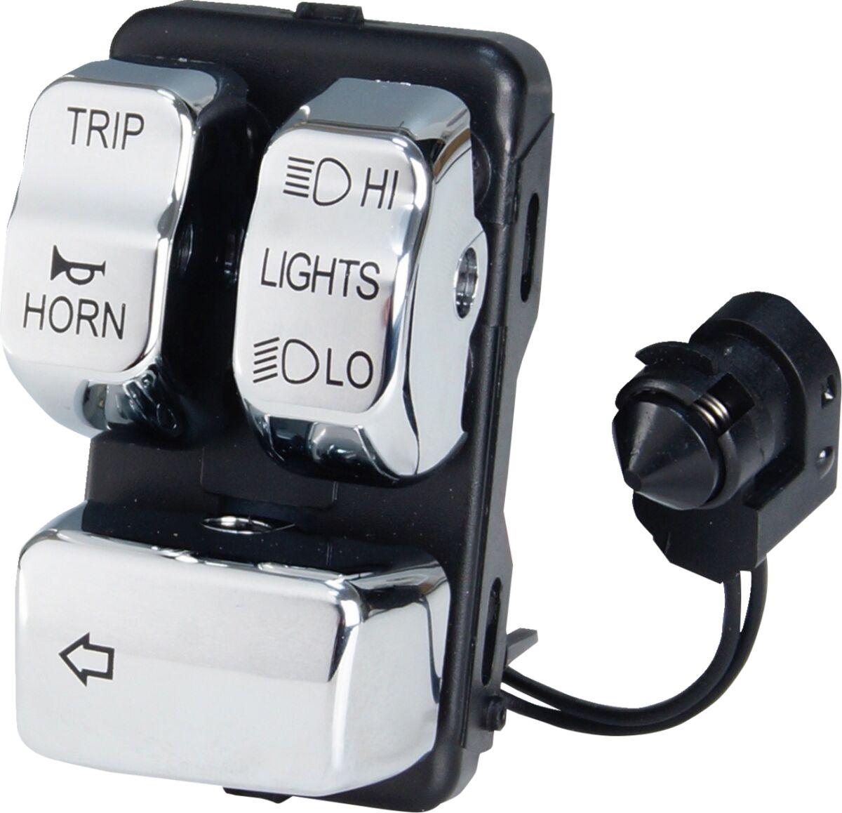 78591 - Drag Specialties Can Bus Handlebar Control Module For Harley Davidson FLD 1690 2012-2013 Left - Chrome